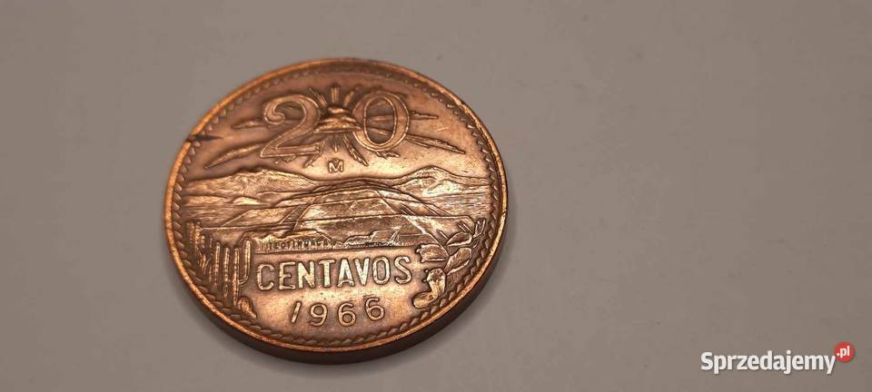 Moneta Meksyk 20 centavo 1966 Warszawa