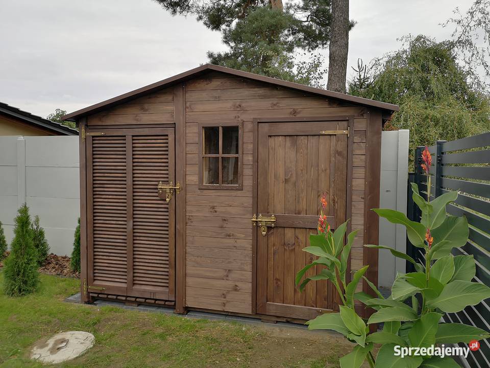 Domek narzędziowy zadaszenie na kosze domek Kalety