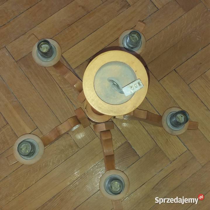 Żyrandol drewniany 5ramienny Warszawa