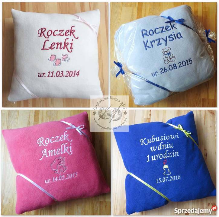 Poduszka z IMIENIEM DZIECKA haftem PREZENT kujawsko-pomorskie Toruń