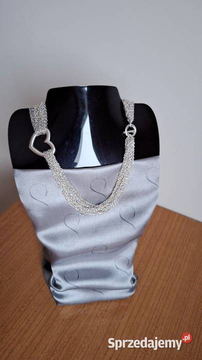 Stylowy wielorzędowy naszyjnik w kształcie serca Lublin