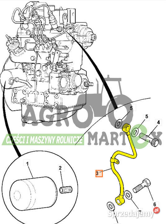 02634121 02634121 RURKA OLEJU JCB Części zamienne Wichrów sprzedam