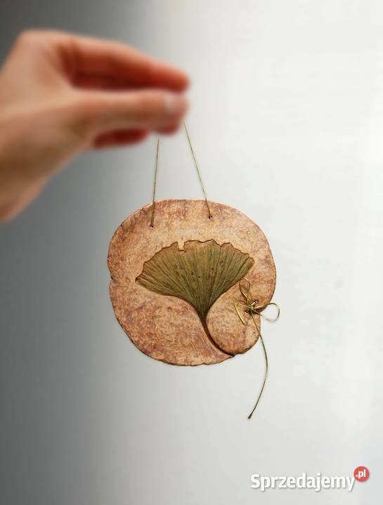 Miłorząb japoński gingko biloba liść zawieszka z wielokolorowy Lublin sprzedam