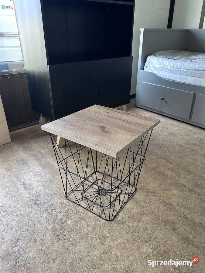 NOWY Stolik kawowy industrialny 4040 schowek pod Rybnik