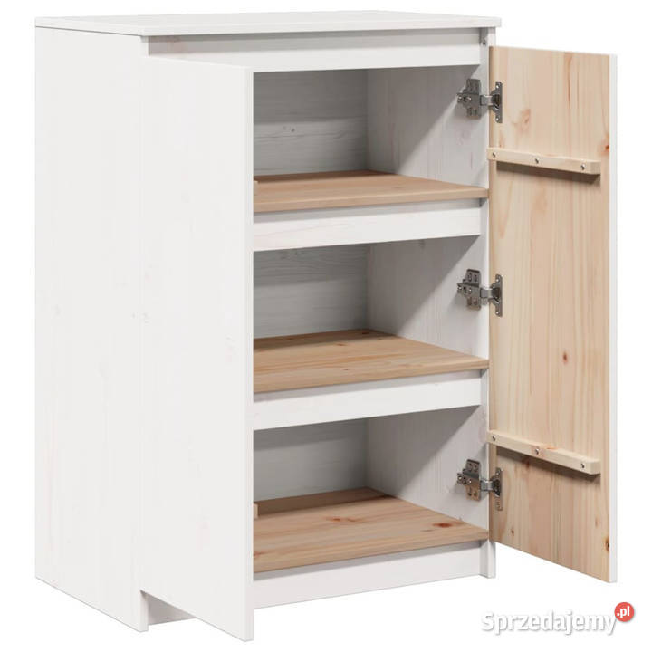 Szafka boczna biała 60x36x84 lite drewno sosnowe Warszawa