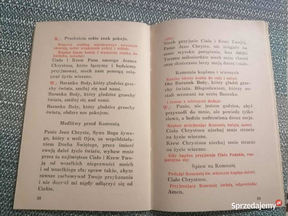 Obrzędy Mszy Świętej 1971 dolnośląskie Wałbrzych sprzedam
