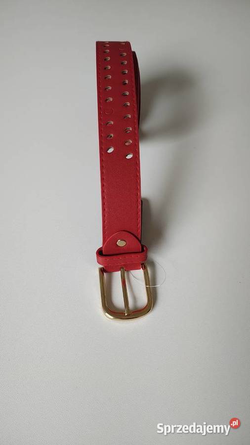 Pasek damski czerwony