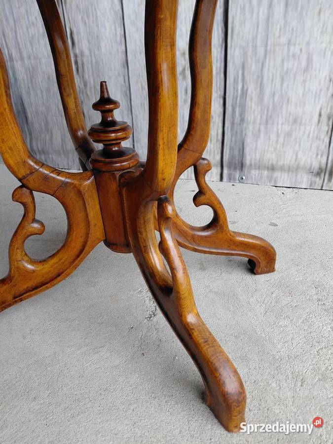 Stolik w typie Ludwika Filipa blat owalny ANTYK kujawsko-pomorskie Byczyna