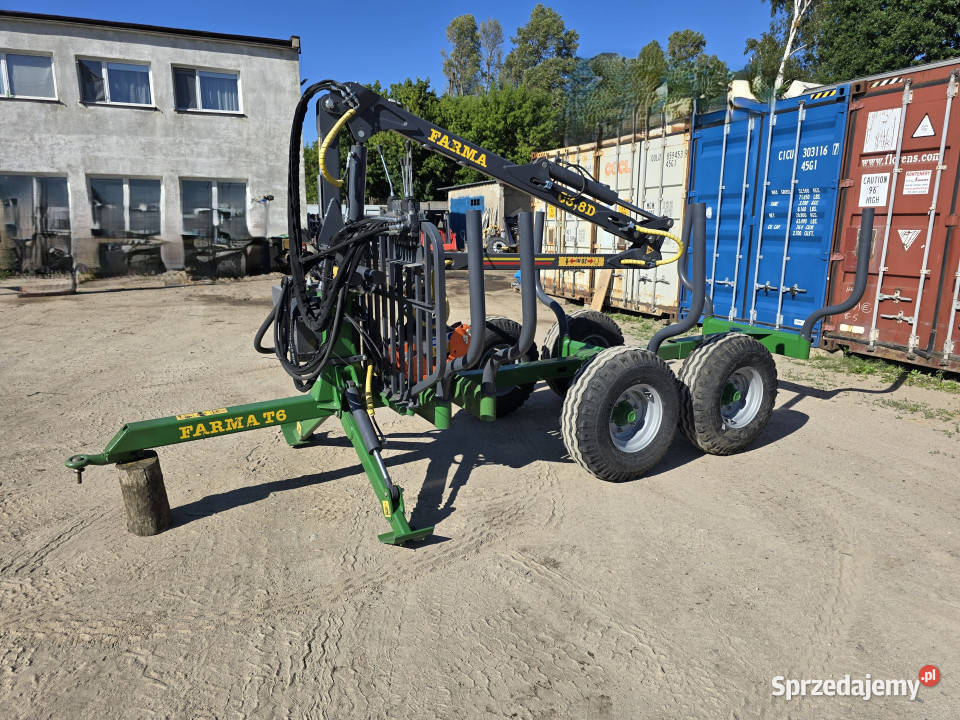 Przyczepa leśna do zrywki FARMA T6 własna Rudolfowo