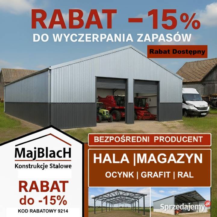 A97DWUKOLOROWY OcynkGrafit Garaż Blaszany 84m2 Sprzedaż Katowice sprzedam