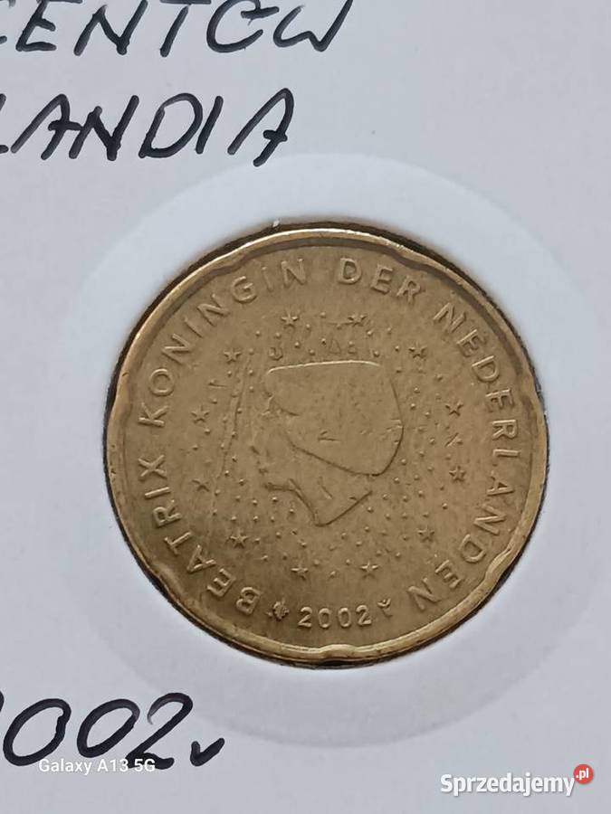 20 Eurocentów Holandia 2002 r wielkopolskie Konin