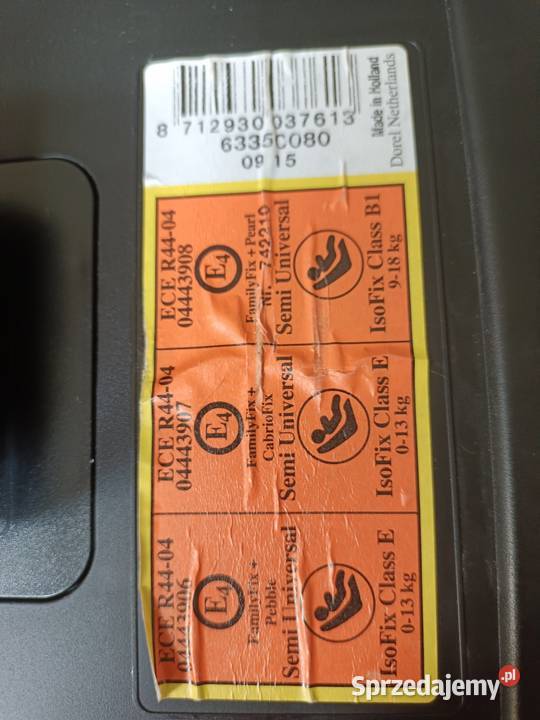 Fotelik samochodowy MaxiCosi 013 baza ISOFIX Kraków