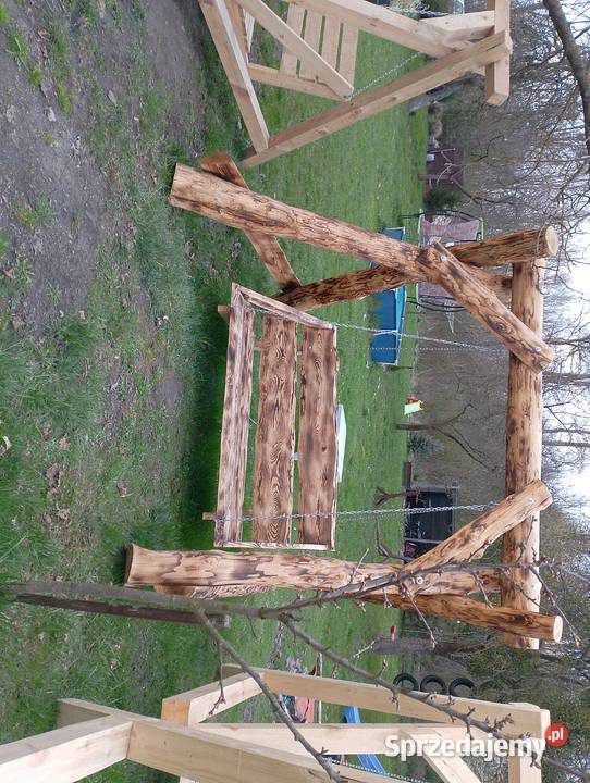 Huśtawka z Bali drewniana Zarośle