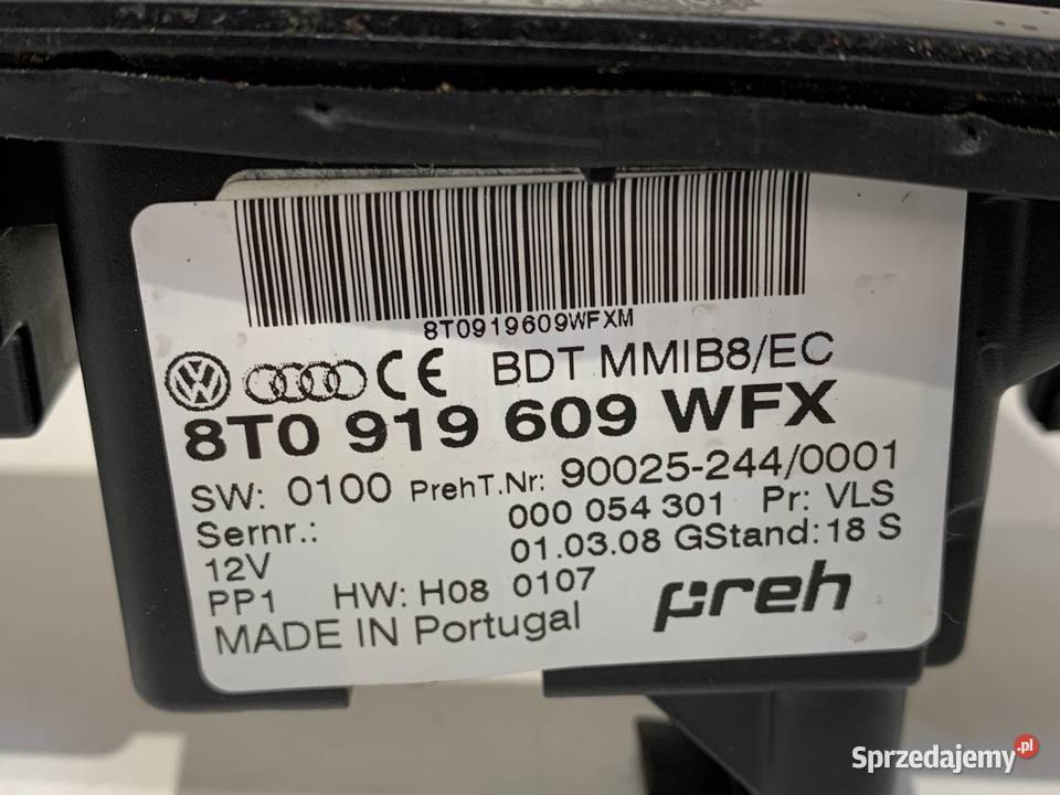 PANEL STEROWANIA RADIA AUDI A4 B8 8T0919609WFX osobowe