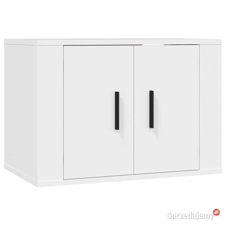 Wiszące szafki telewizyjne 3 białe 57x345x40 Warszawa