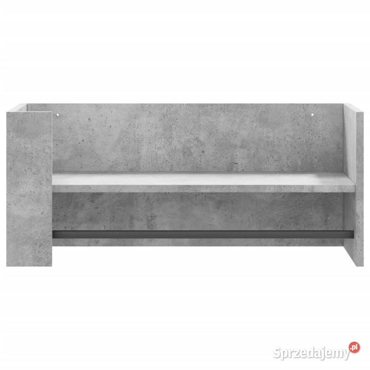 Półka ścienna szarość betonu 705x35x305 WM848454 mazowieckie Warszawa