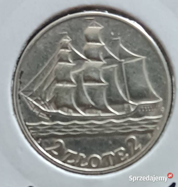 2 Żaglowiec 1936 r 11 Piękne i oryginalne Numizmatyka