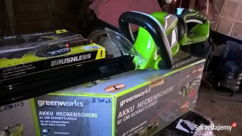 Nożyce ogrodnicze akumulatorowe Greenworks 40V nowe.