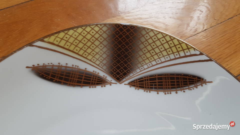 elfenbein porzellan duży talerz z lat 60 Porcelana i szkło Myszków sprzedam