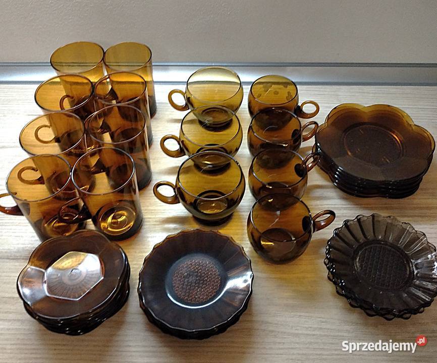 szkło kolorowe PRL Bukowno