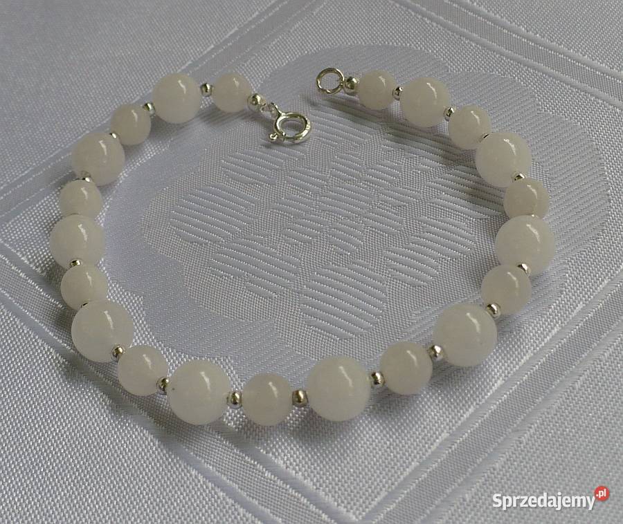 bransoletka z białego jadeitu podlaskie Suwałki