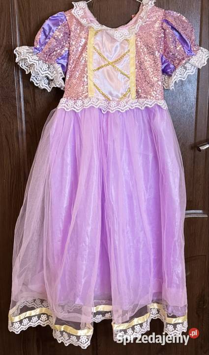 Sukienka księżniczki dodatki rękawiczki i korona