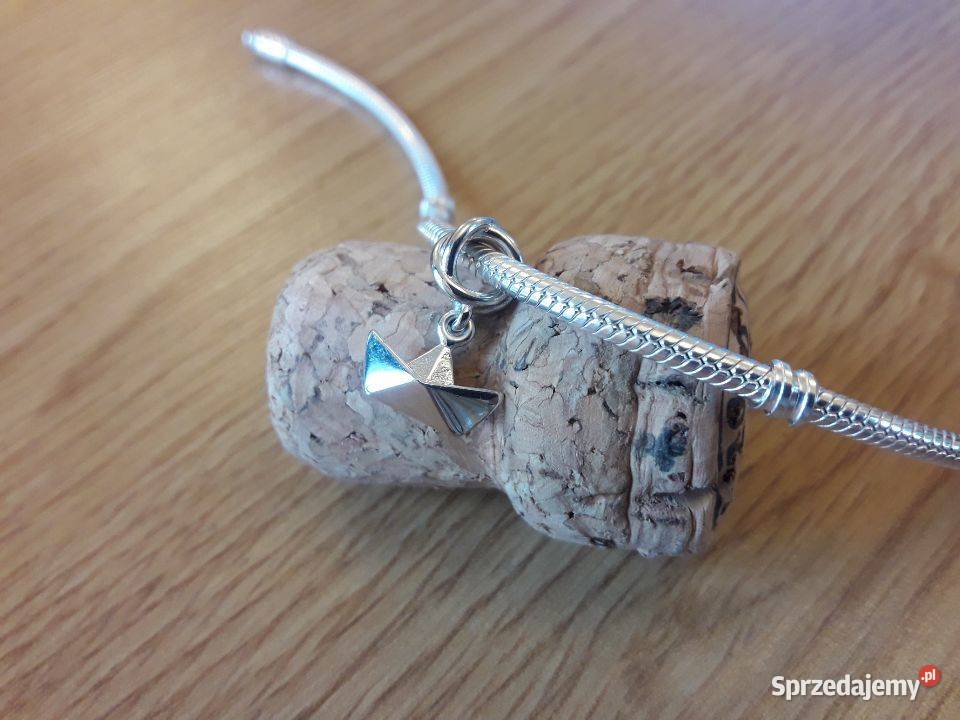 Pandora Charm koralik zawieszka łódka statek srebrne