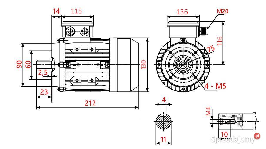 SILNIK ELEKT 018kW 230V 1340obr 1Fazowy Solec Kujawski