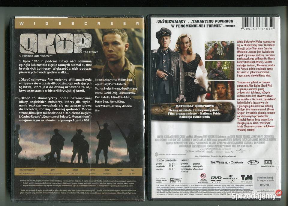 Okop Bękarty wojny 2 filmy DVD Szczecin