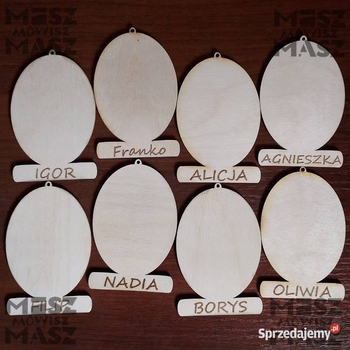 Jajko wielkanocne zawieszka drewniana 13 Racot