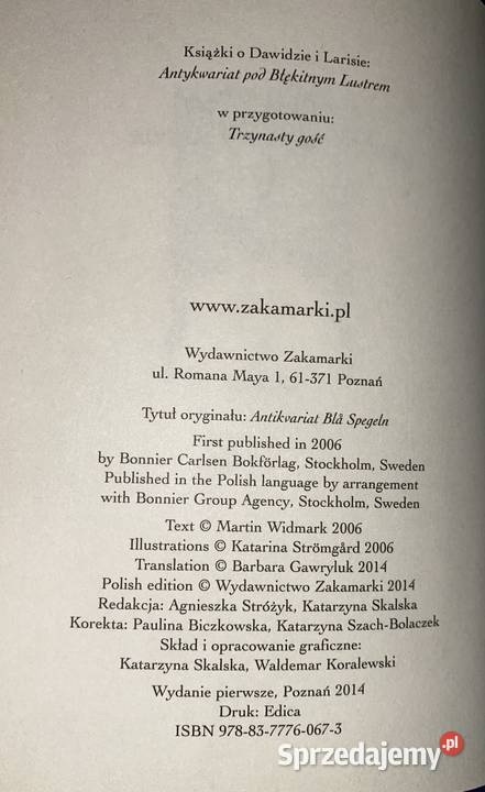 Książka Antykwariat pod Błękitnym Lustrem