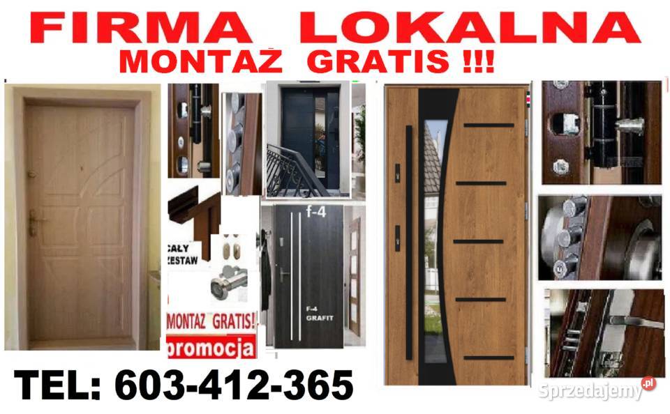 Drzwi zewnętrzne metalowe i drewniane do domu i Grójec