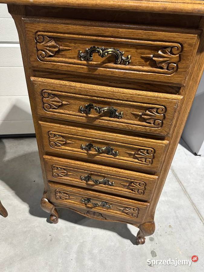Dębowa komoda szyfoniera w stylu ludwikowskim Sławoszewek sprzedam