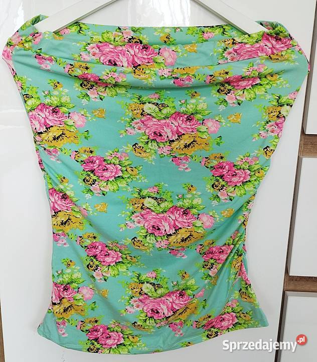 Bawełniany top kolorowa letnia bluzka w kwiaty Olsztyn