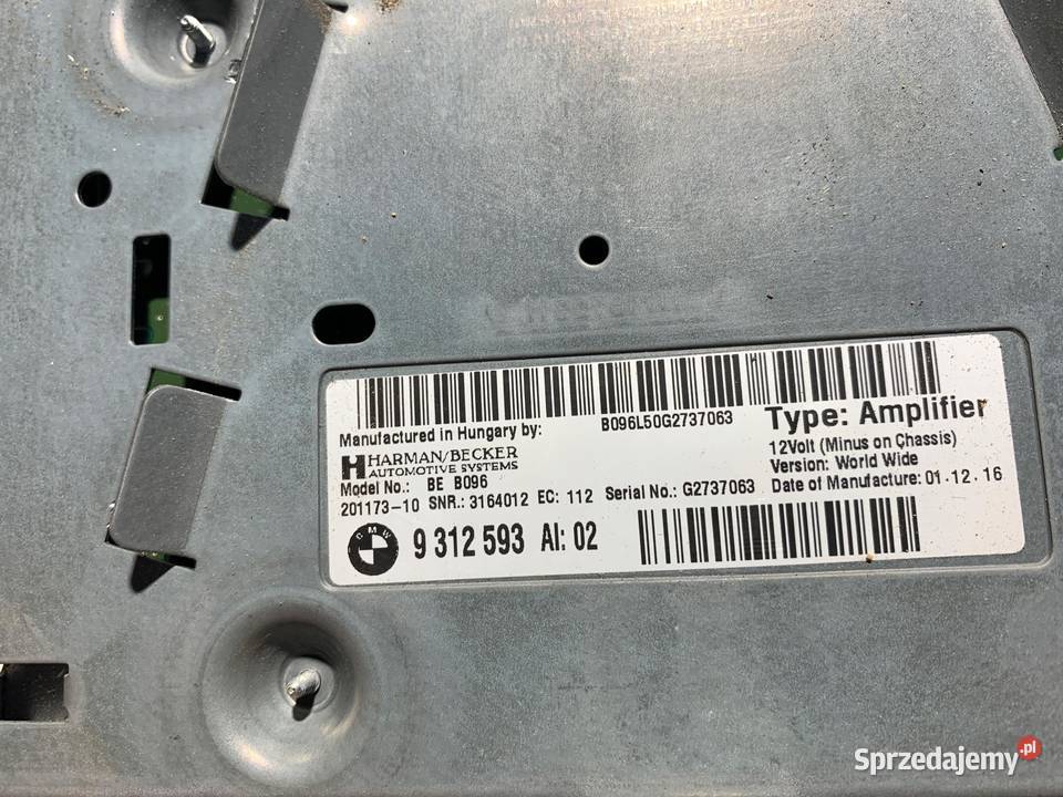BMW F11 WZMACNIACZ SYSTEMU HIFI HARMAN BECKER osobowe Sprzęt audio fabryczny