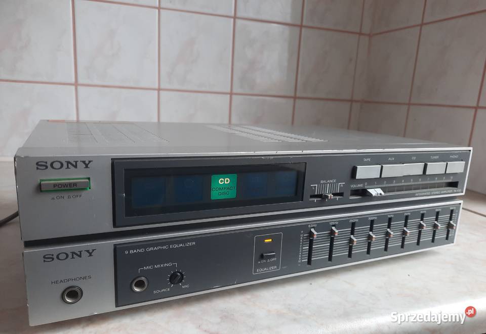 Wzmacniacz z korektorem Sony TAV30 Vintage 1984 Wzmacniacze i pokrewne Piasek