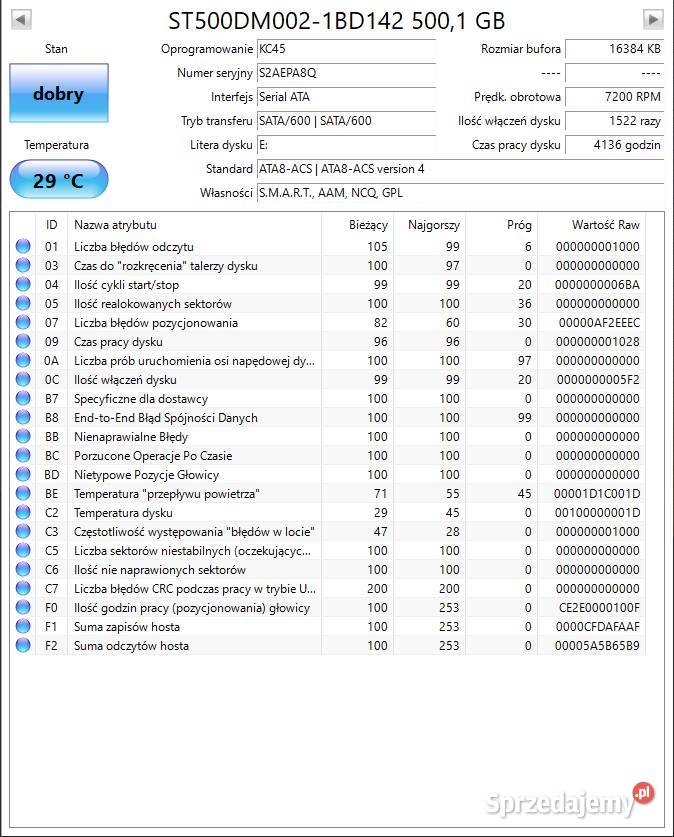 Dysk 500GB 35 WD Blue Seagate Barracuda Toshiba Dyski Cieszyn