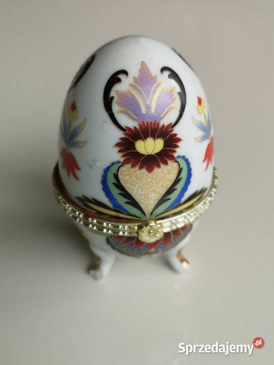 Porcelanowa szkatułka jajko vintage Toruń