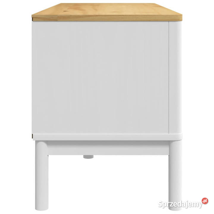Szafka RTV FLORO biała 114x43x55 lite drewno mazowieckie Warszawa