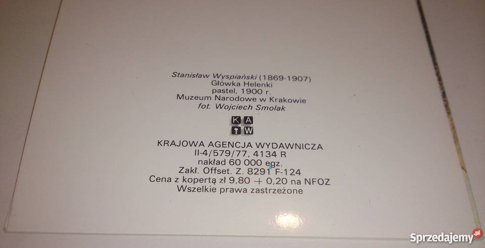 Pocztówka rozkładana Stanisław Wyspiański Główka Rogoźnik