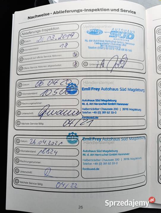 Ford Grand C 15 benzyna 2019r udok przebieg Ford Lgota-Mokrzesz