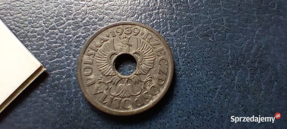 Stare monety 5 groszy 1939 cynk 2RP Polska Lesko sprzedam