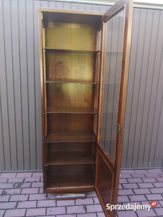 Witryna Biblioteka Słupek ArtDeco Orzech Stary Swarzędz sprzedam