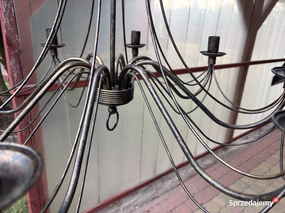 Lampa Żyrandol wiszący czarny w stylu śląskie Bytom