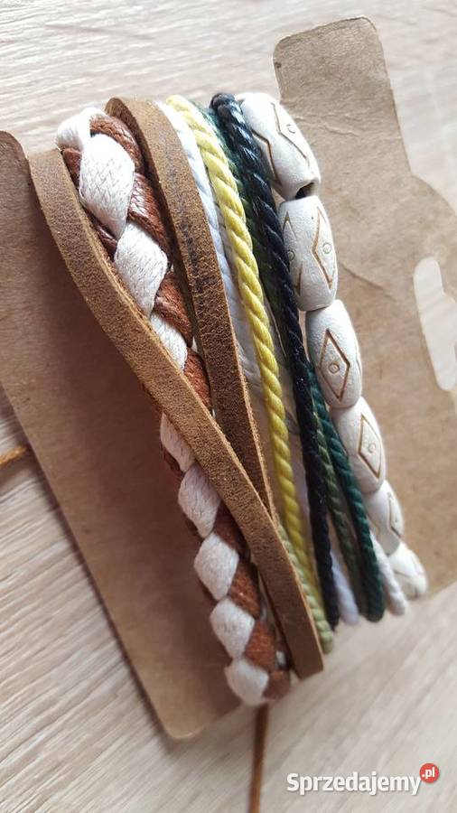 109 Nowe bransoletki męskie zesta sznurki Szczecin