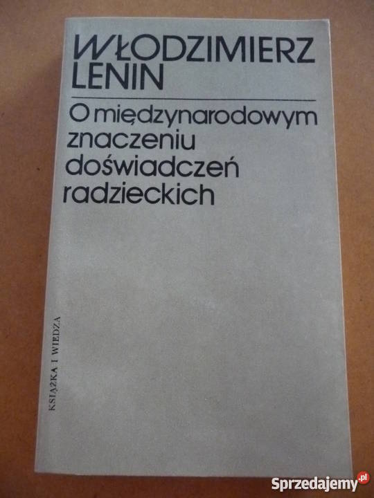 O międzynarodowym znaczeniu doświadczeń Rok wydania 1982