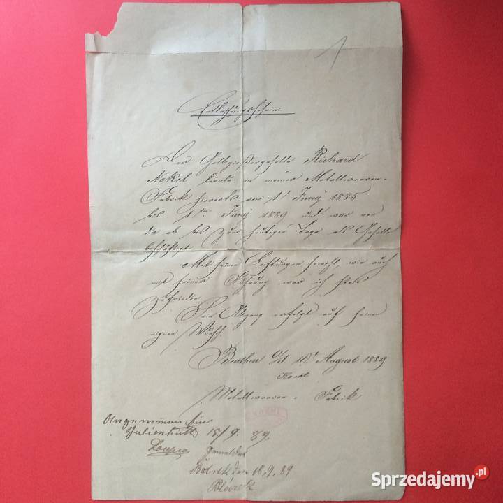 1824 Niemiecki List Nokel Antykwariat Szczecin