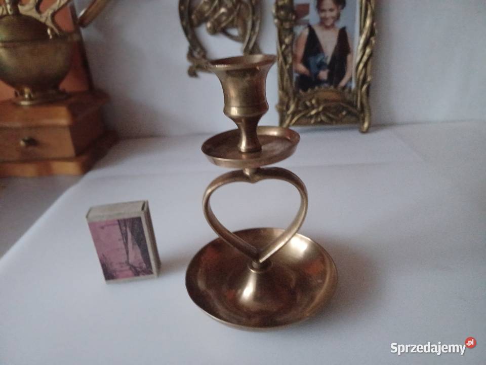 Masywny mosiężny świecznik Wyprzedaż kolekcji Pozostałe Poznań