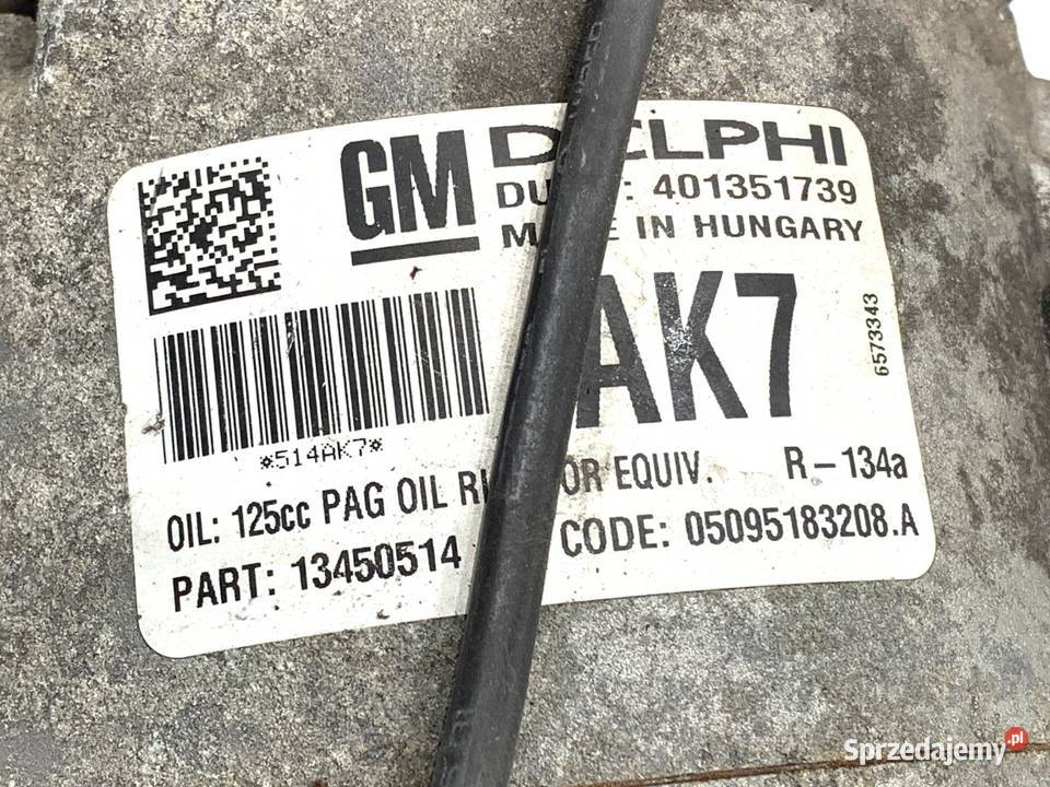 SPRĘŻARKA KLIMATYZACJI OPEL ZAFIRA C 13450514 20