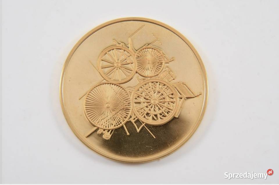 Złota moneta na 100 lecie firmy Mercedes 1 z 3 Numizmatyka zachodniopomorskie Szczecin sprzedam